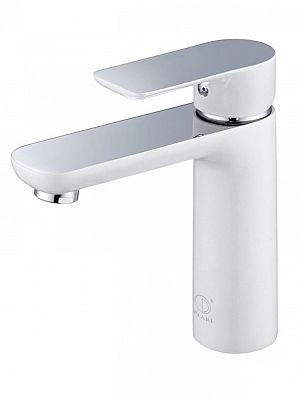 Rachael Chrome & Metro White Bathroom Faucet